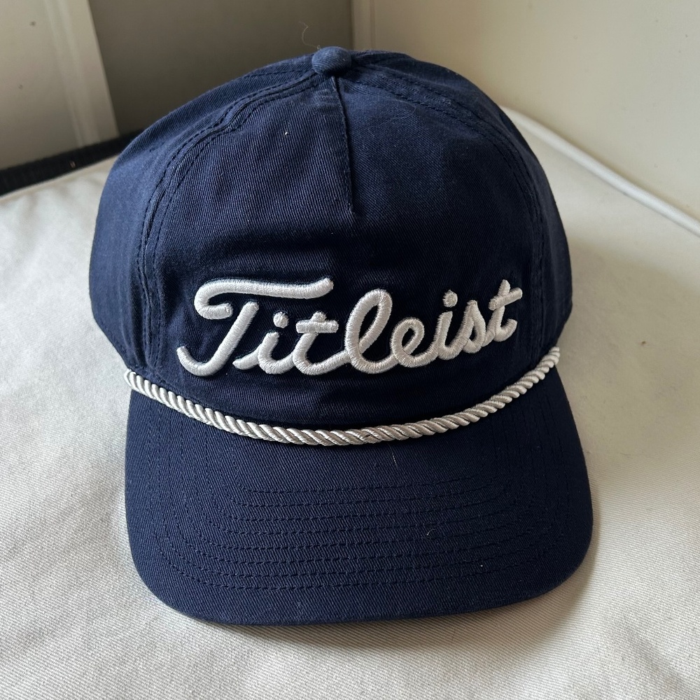 Titleist Navy Blue Cap with White Embroidered Logo